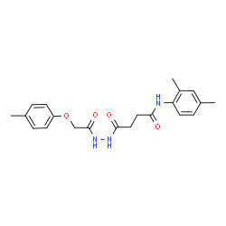 N-(2,4-dimethylphenyl)-4-{2-[(4-methylphenoxy)acetyl]hydrazinyl}-4-oxobutanamide结构式