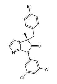 (R)-3-(4-bromobenzyl)-1-(3,5-dichlorophenyl)-3-methyl-1-hydroimidazo[1,2-a]imidazol-2-one Structure