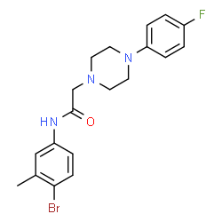 N-(4-BROMO-3-METHYLPHENYL)-2-[4-(4-FLUOROPHENYL)PIPERAZINO]ACETAMIDE Structure