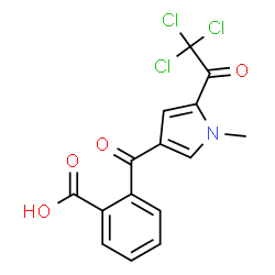 2-([1-METHYL-5-(2,2,2-TRICHLOROACETYL)-1H-PYRROL-3-YL]CARBONYL)BENZENECARBOXYLIC ACID结构式