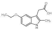(5-乙氧基-2-甲基-1H-吲哚-3-基)乙酸结构式