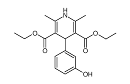 2,6-dimethyl-3,5-diethoxycarbonyl-4-(3-hydroxyphenyl)-1,4-dihydropyridine Structure