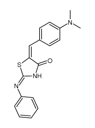 2-anilino-5-(4-dimethylamino-benzylidene)-thiazol-4-one Structure