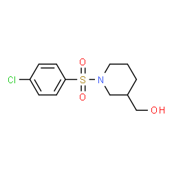 (1-[(4-CHLOROPHENYL)SULFONYL]-3-PIPERIDINYL)METHANOL Structure