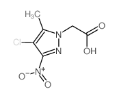 (4-Chloro-5-methyl-3-nitro-1H-pyrazol-1-yl)-acetic acid Structure