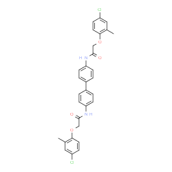 N,N'-4,4'-Biphenyldiylbis[2-(4-chloro-2-methylphenoxy)acetamide] Structure