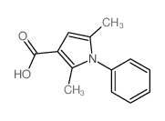 2,5-dimethyl-1-phenyl-pyrrole-3-carboxylic acid Structure