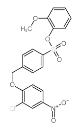 Benzenesulfonic acid,4-[(2-chloro-4-nitrophenoxy)methyl]-, 2-methoxyphenyl ester结构式