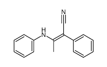 2-phenyl-3-(phenylamino)but-2-enenitrile结构式