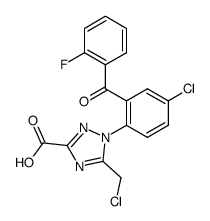 1-[4-chloro-2-(2-fluorobenzoyl)phenyl]-5-(chloromethyl)-1,2,4-triazole-3-carboxylic acid结构式