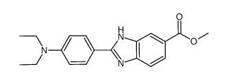 methyl 2-(4-(N,N-diethyl)aminophenyl)benzimidazole-6-carboxylate结构式