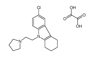 6-chloro-9-(2-pyrrolidin-1-ium-1-ylethyl)-1,2,3,4-tetrahydrocarbazole,2-hydroxy-2-oxoacetate Structure