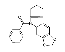 5,6,7,8-Tetrahydro-5-benzoylcyclopenta[b]-1,3-dioxolo[4,5-f]indole结构式