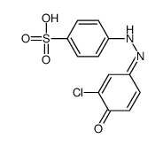 4-[2-(3-chloro-4-oxocyclohexa-2,5-dien-1-ylidene)hydrazinyl]benzenesulfonic acid结构式