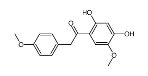 1-(2,4-dihydroxy-5-methoxyphenyl)-2-(4-methoxyphenyl)ethanone Structure