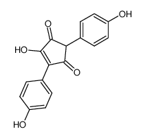 4-Hydroxy-2,5-bis(4-hydroxyphenyl)-4-cyclopentene-1,3-dione Structure
