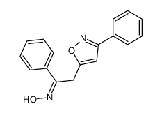 N-[1-phenyl-2-(3-phenyl-1,2-oxazol-5-yl)ethylidene]hydroxylamine Structure