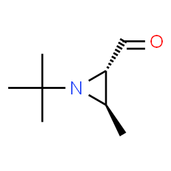 2-Aziridinecarboxaldehyde, 1-(1,1-dimethylethyl)-3-methyl-, trans- (9CI) Structure