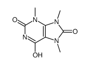 7,9-dihydro-3,7,9-trimethyl-1H-purine-2,6,8(3H)-trione结构式