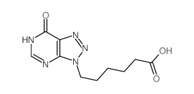 6-(5-oxo-2,4,7,8,9-pentazabicyclo[4.3.0]nona-1,3,6-trien-9-yl)hexanoic acid Structure