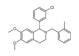 1-(3-chlorophenyl)-6,7-dimethoxy-2-[(2-methylphenyl)methyl]-3,4-dihydro-1H-isoquinoline Structure