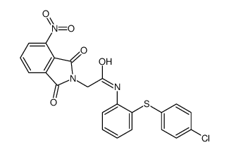 N-[2-(4-chlorophenyl)sulfanylphenyl]-2-(4-nitro-1,3-dioxoisoindol-2-yl)acetamide结构式