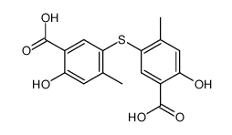 6,6'-dihydroxy-4,4'-dimethyl-3,3'-sulfanediyl-di-benzoic acid结构式