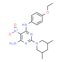 2-(3,5-dimethyl-1-piperidinyl)-N~4~-(4-ethoxyphenyl)-5-nitro-4,6-pyrimidinediamine picture