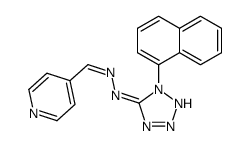 1-naphthalen-1-yl-N-(pyridin-4-ylmethylideneamino)tetrazol-5-amine Structure