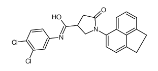 N-(3,4-dichlorophenyl)-1-(1,2-dihydroacenaphthylen-5-yl)-5-oxopyrrolidine-3-carboxamide结构式