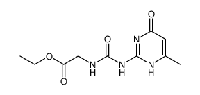 [3-(6-methyl-4-oxo-1,4-dihydropyrimidin-2-yl)ureido]acetic acid ethyl ester Structure