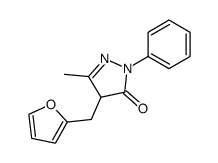 4-furfuryl-5-methyl-2-phenyl-1,2-dihydro-pyrazol-3-one结构式