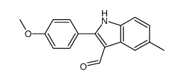 2-(4-methoxyphenyl)-5-methyl-1H-indole-3-carbaldehyde结构式