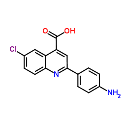 2-(4-Aminophenyl)-6-chloro-4-quinolinecarboxylic acid Structure