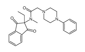 N-(2-ethyl-1,3-dioxoinden-2-yl)-N-methyl-2-(4-phenylpiperazin-1-yl)acetamide结构式