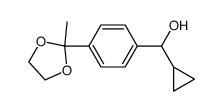 2-methyl-2-(4-[1-hydroxy-1-cyclopropylmethyl]-phenyl)-1,3-dioxolane结构式