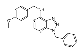 3H-1,2,3-Triazolo[4,5-d]pyrimidin-7-amine, N-[(4-methoxyphenyl)methyl]-3-(phenylmethyl)- (9CI) picture