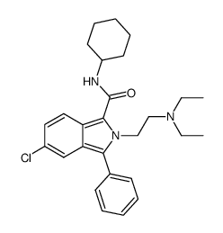 5-Chlor-2-<2-(diethylamino)ethyl>-3-phenylisoindol-1-carbonsaeure-cyclohexylamid结构式