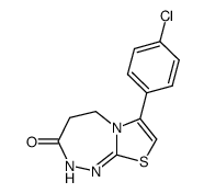 7-(4-chloro-phenyl)-4,5-dihydro-2H-thiazolo[2,3-c][1,2,4]triazepin-3-one结构式