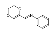 1-(2,3-dihydro-1,4-dioxin-5-yl)-N-phenylmethanimine结构式