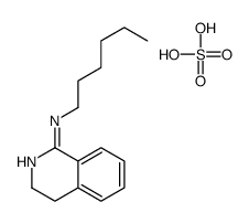 N-hexyl-3,4-dihydroisoquinolin-1-amine,sulfuric acid Structure