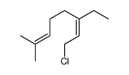 1-chloro-3-ethyl-7-methylocta-2,6-diene结构式
