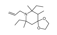 8-aza-8-allyl-6,7,9-trimethyl-7,9-diethyl-1,4-dioxaspiro[4.5]decane结构式