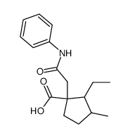 2-Aethyl-3-methylcyclopentan-1-carboxy-1-essigsaeureanilid结构式