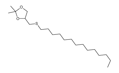2,2-dimethyl-4-(tetradecylsulfanylmethyl)-1,3-dioxolane结构式
