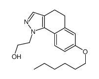 2-(7-hexoxy-4,5-dihydrobenzo[g]indazol-1-yl)ethanol结构式