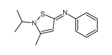 3-methyl-N-phenyl-2-propan-2-yl-1,2-thiazol-5-imine Structure