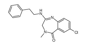 7-chloro-4-methyl-2-phenethylamino-3,4-dihydro-benzo[e][1,4]diazepin-5-one结构式