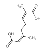 2,6-Octadienedioicacid, 2,6-dimethyl- Structure