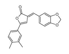 5-(3,4-Dimethyl-phenyl)-3-piperonyliden-3H-furan-2-on结构式